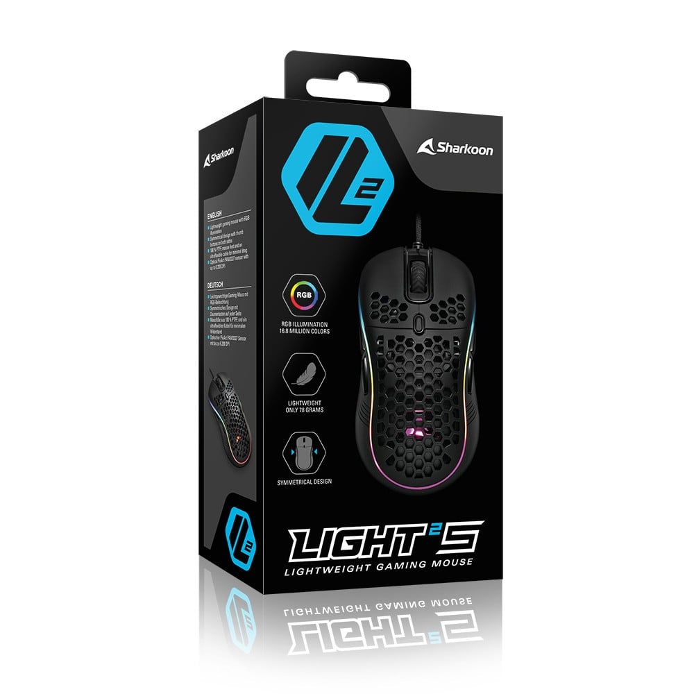 Mouse Gamer Sharkoon 6200dpi Light S RGB 8 Botones Raton USB - Imagen 7