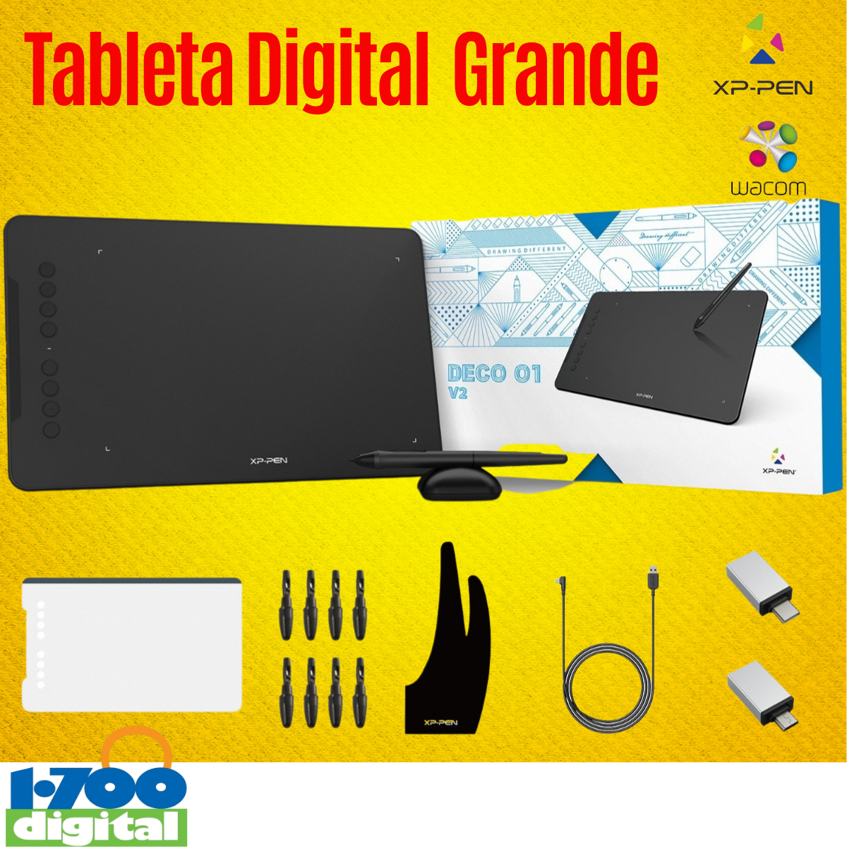 Tableta Digitalizadora XP-Pen Deco01 V2 Grande