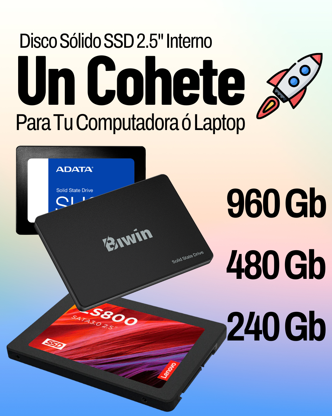 Disco Sólido SSD 240GB 2.5" PC y Laptop