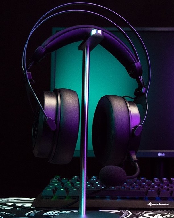 Soporte Audifono Diadema Gamer Metalico Sharkoon Aluminio - Imagen 3