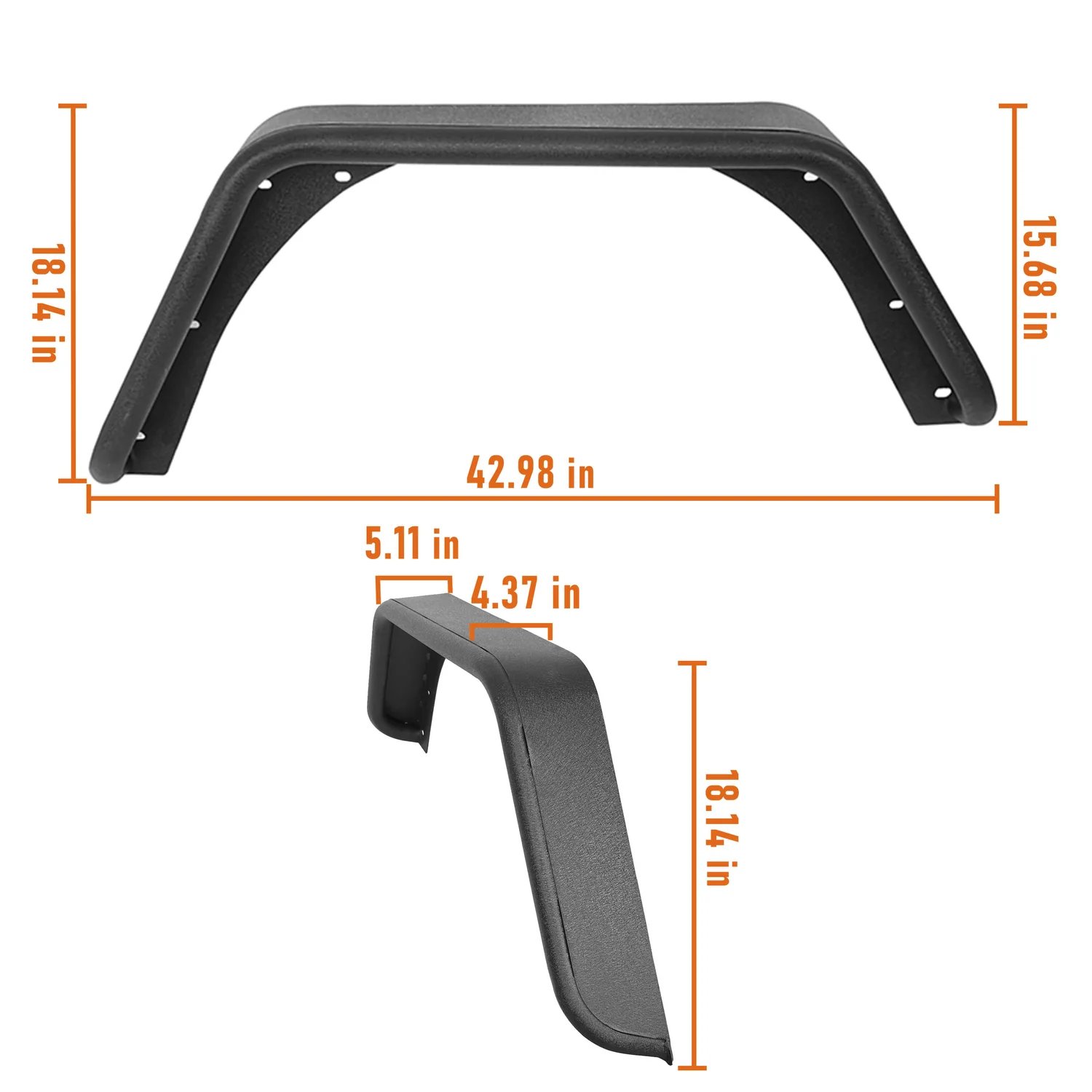 Rear Tube Fender Flares(97-06 Jeep Wrangler TJ) - Image 7