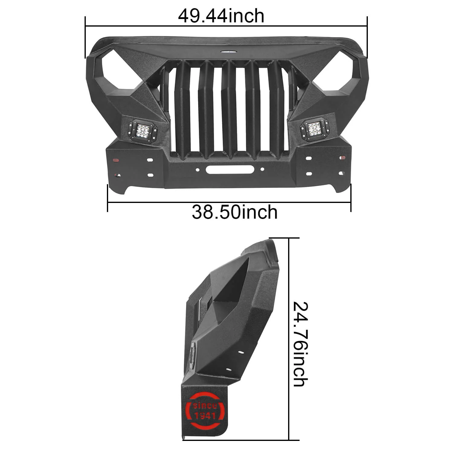 Front Bumper w/Mad Max Grill(18-23 Jeep Wrangler JL) - Image 5