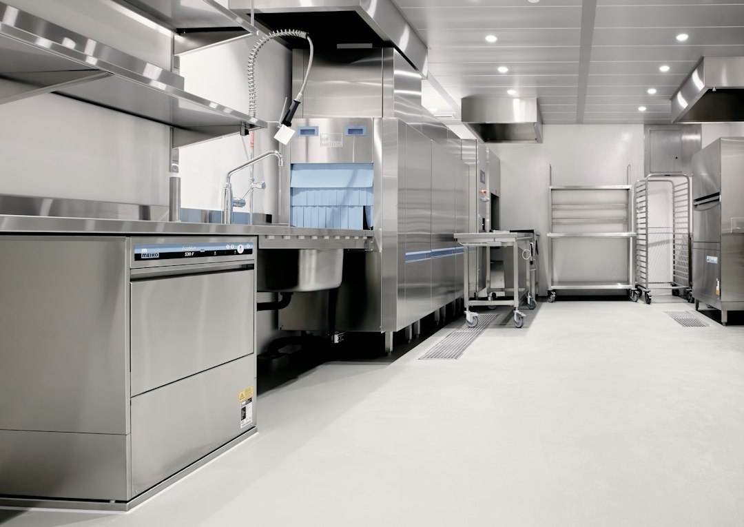 Commercial kitchen stainless steel appliances