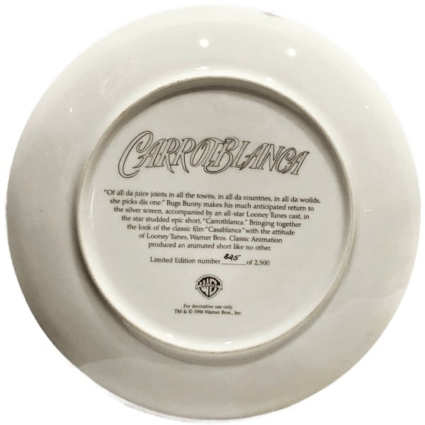 Bugs Bunny Carrotblanca Plate back