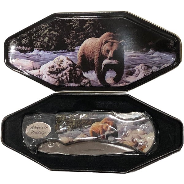 Bear Wildlife Pocket Knife