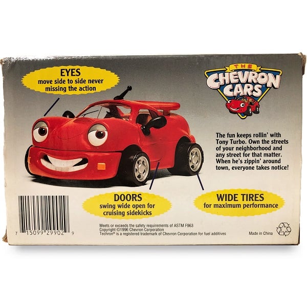 Red Tony Turbo No3 Chevron Car box back