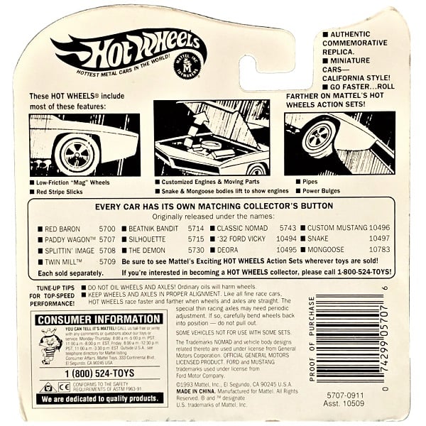 Hot Wheels Redline Paddy Wagon back