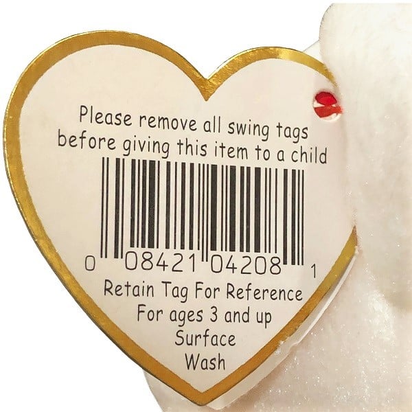 Halo Bear Ty Beanie Baby tag upc