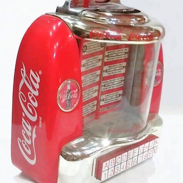 Coke Mini Jukebox side view