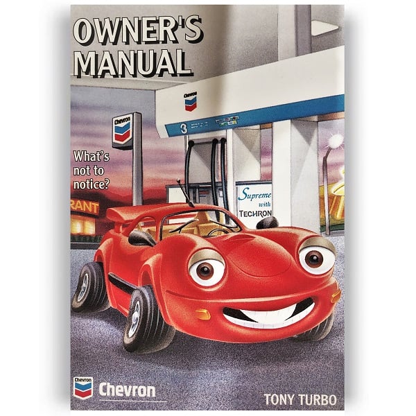 Red Tony Turbo No3 Chevron Car Owners Manual