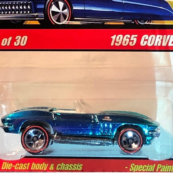 Hot Wheels Redline 65 Vette close up