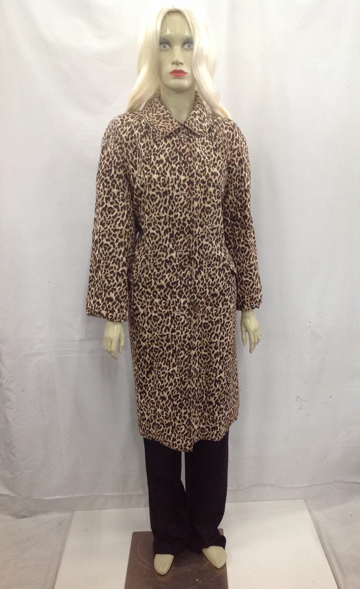 leopard print trench coat