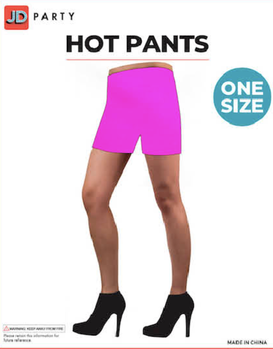 hot pants plain black