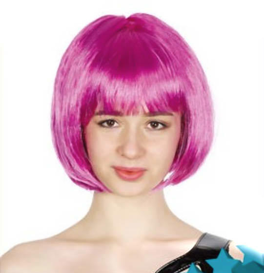 bob wig fuchsia