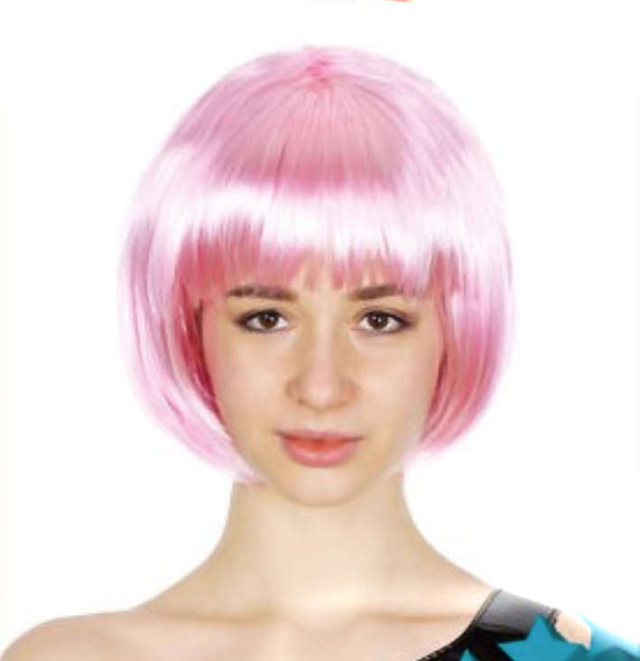 bob wig light pink
