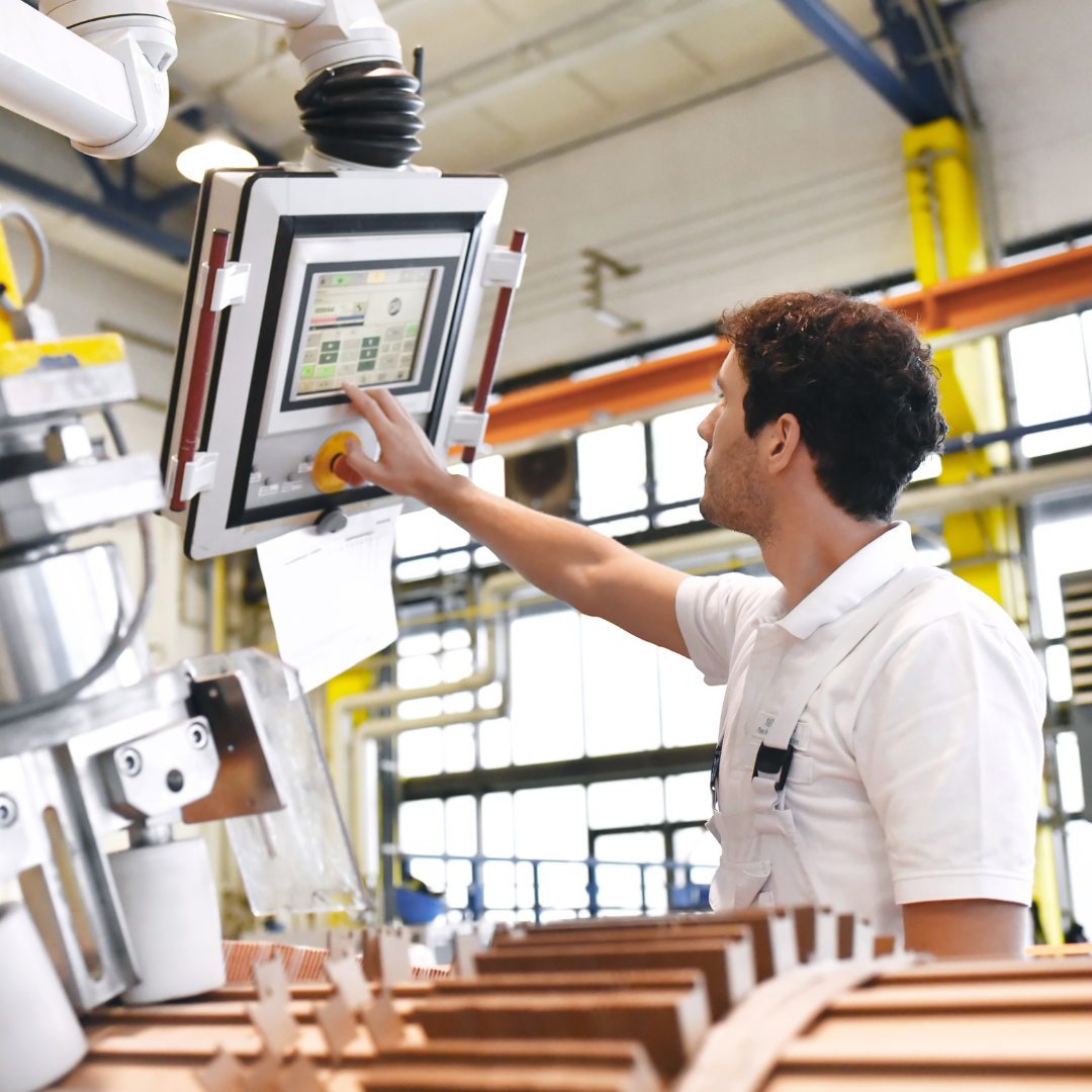 Manufacturing Engineer Manufacturing engineer using computer-aided manufacturing software.