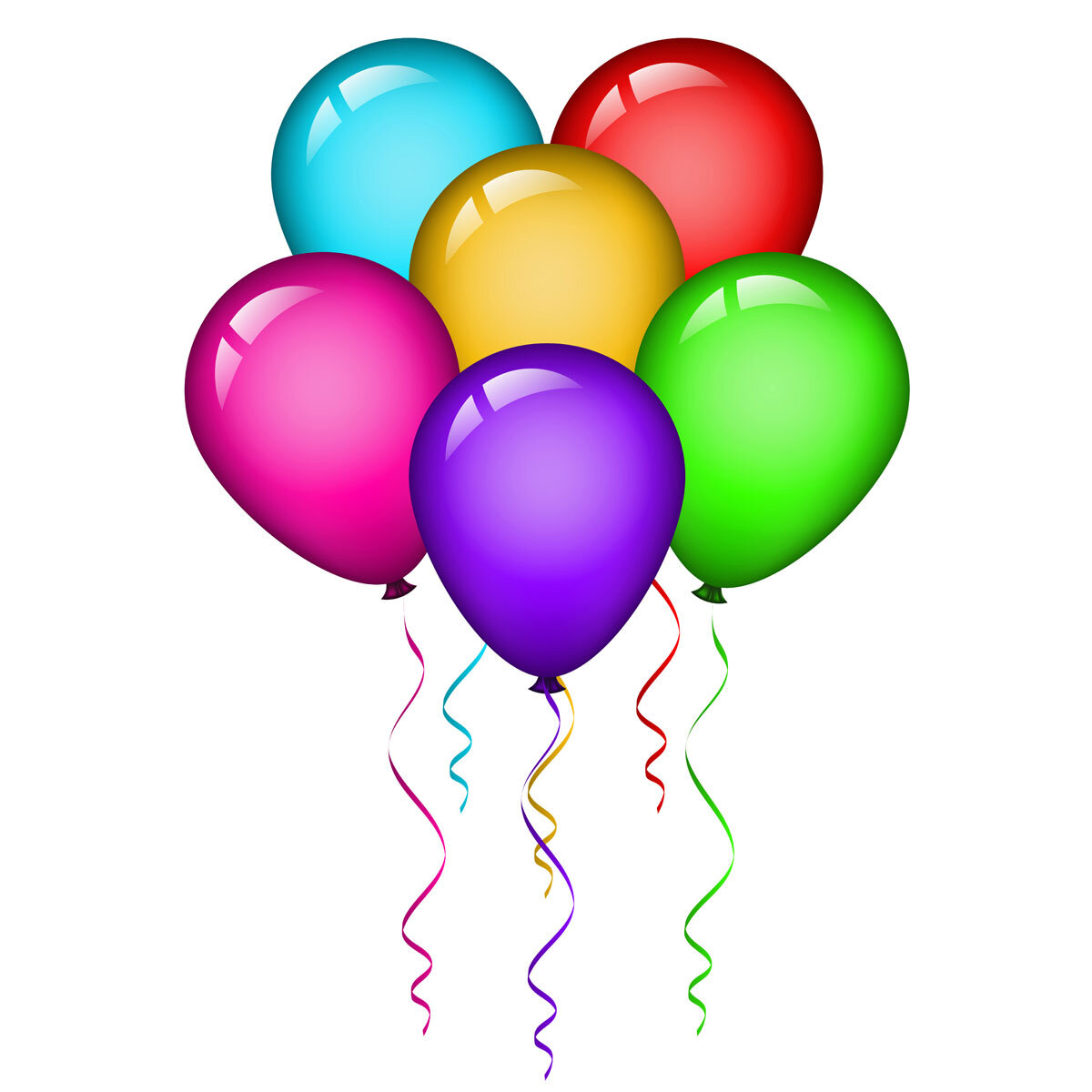 Colorful balloons on a white background in a цветочный магазин.