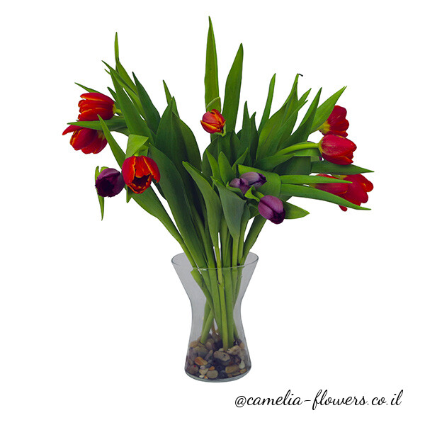 A bouquet of flowers delivered from a flower shop.