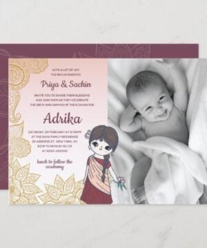 Rice Ceremony Invitation Card Design