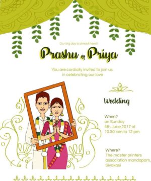 Cusomize Marriage Invitation Card