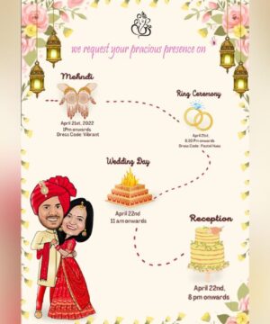 Caricaturer Design Wedding Invitation