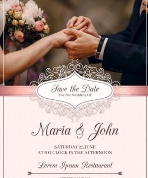 Ring Ceremony Invitation Card