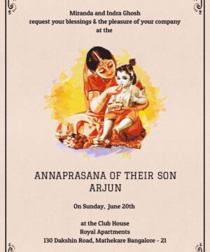 Annaprasan Invitation Krishna Design Card
