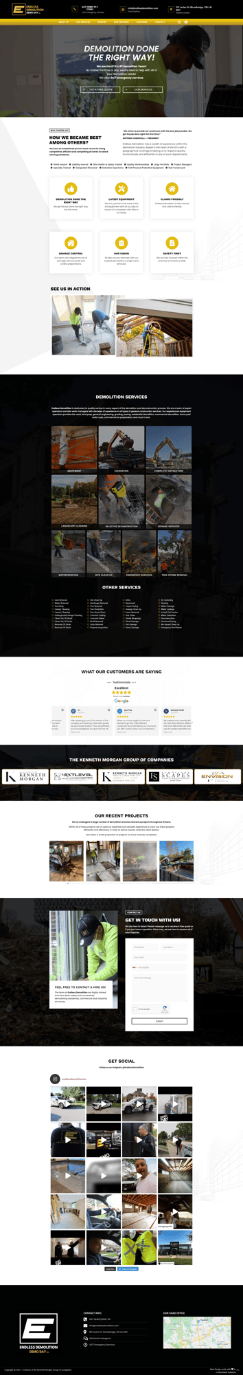 Endless demolition full site preview