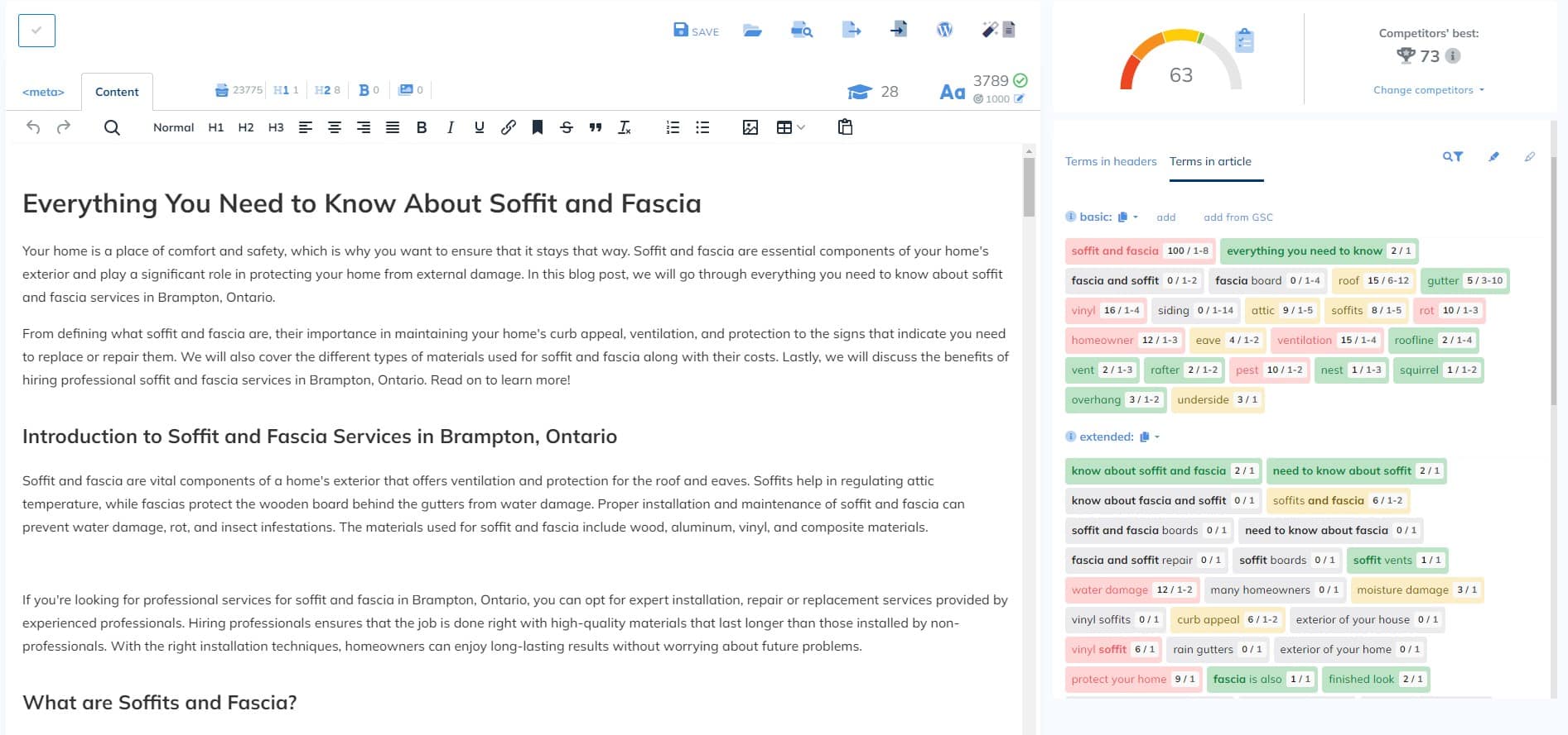 A screen shot of a business page showcasing exceptional Web Design in Orillia.