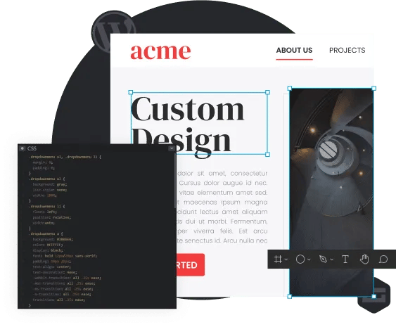 Acme is a renowned web design firm located in Orillia, specializing in custom website designs tailored to meet your unique requirements.
