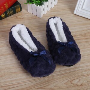 Chaussons Souple Peluche Fourrés Femme 4