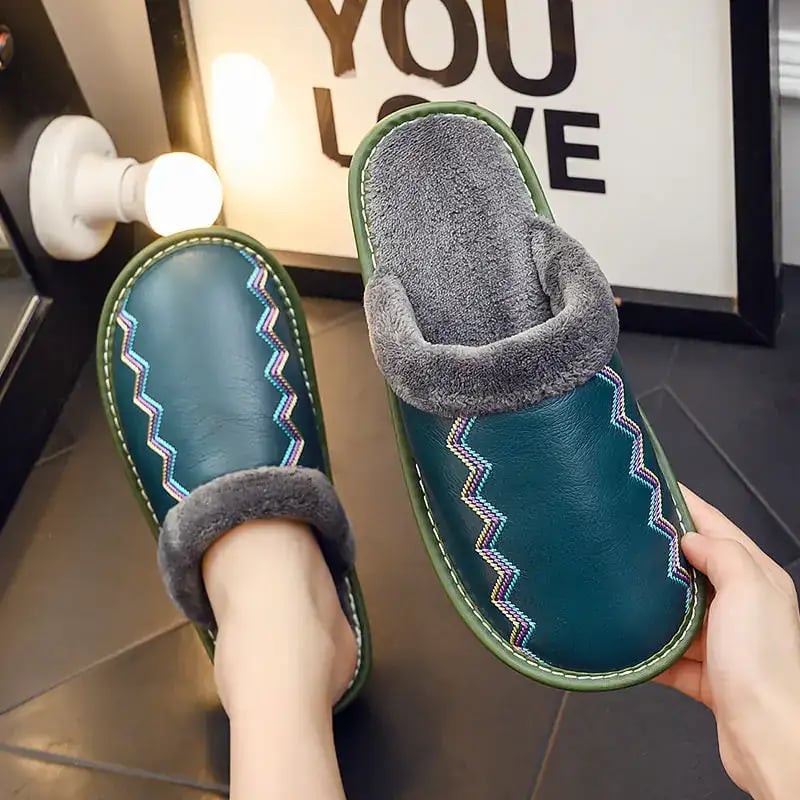 Chausson Fourrés Indien en Cuir pour Femme 1