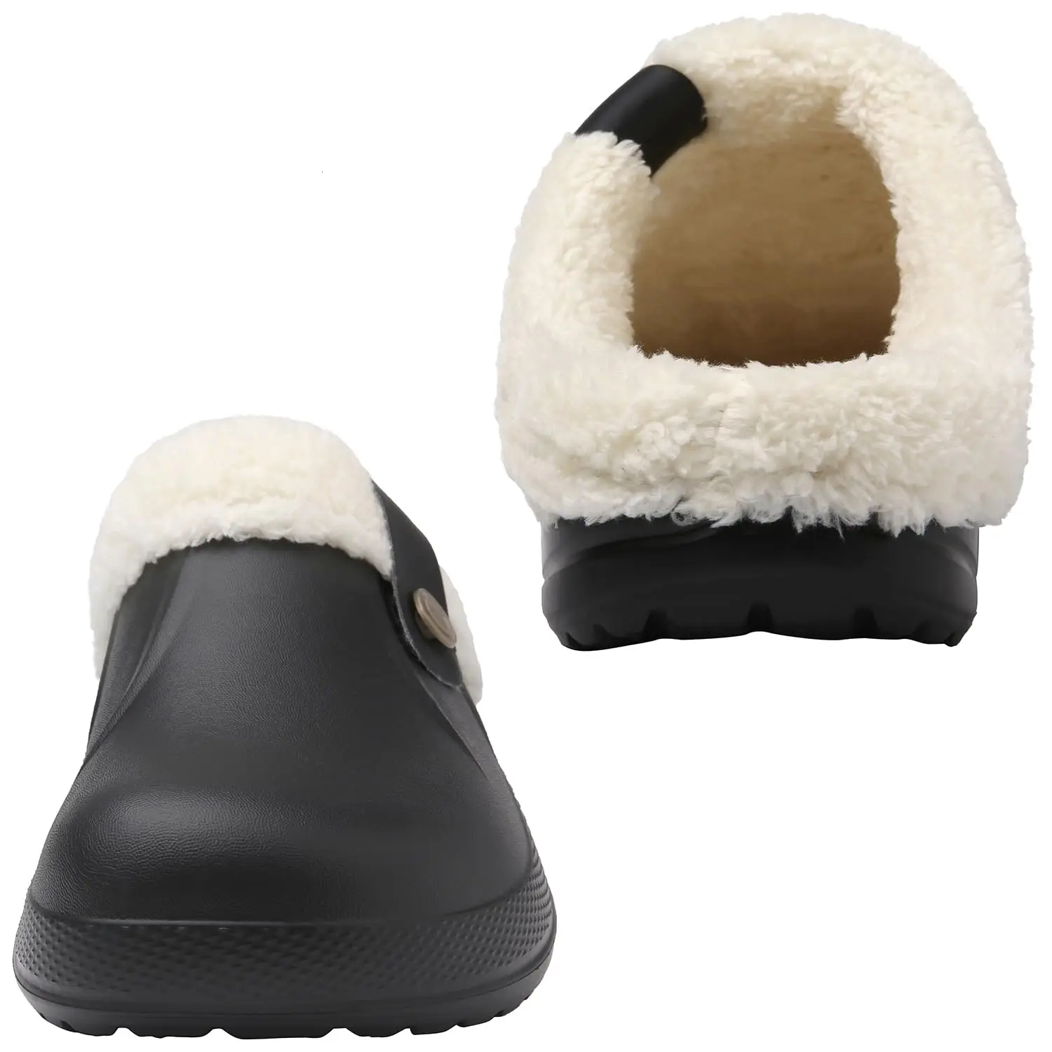 Crocs Fourrure Polaire Noir 4