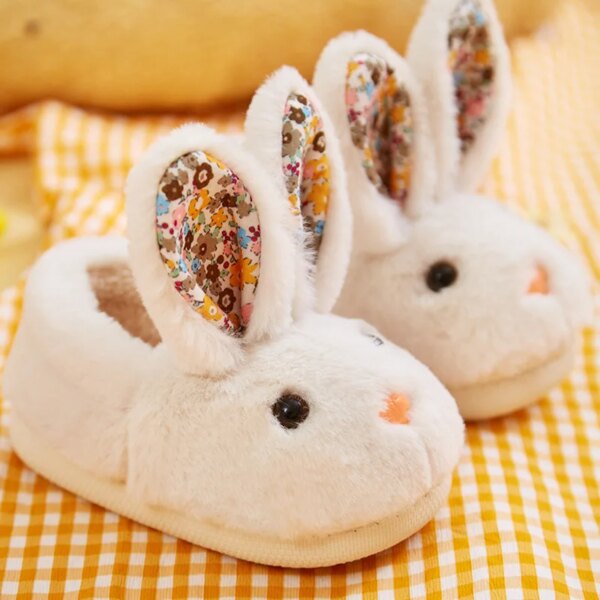 Chausson Montant Rose Lapin Enfant 1