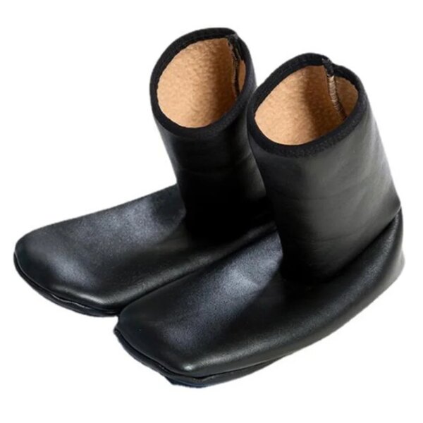 Chausson Cuir Fourré Femme Souple 4