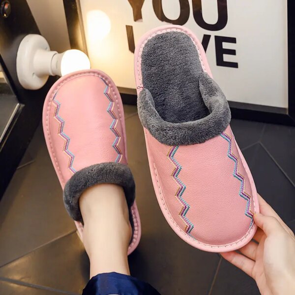 Chausson Fourrés Indien en Cuir pour Femme 4