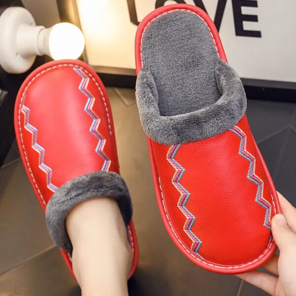 Chausson Fourrés Indien en Cuir pour Femme 3