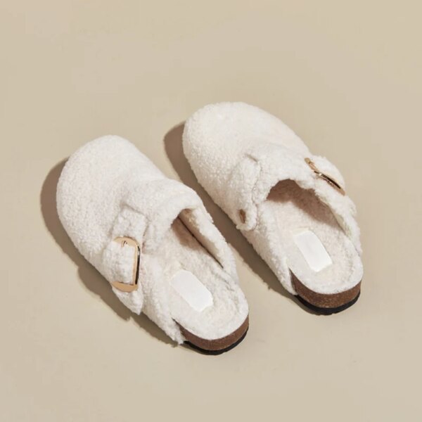 Chaussons Fourrés Laine Mouton pour Femme 6