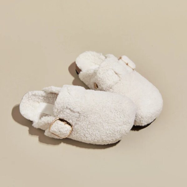 Chaussons Fourrés Laine Mouton pour Femme 4