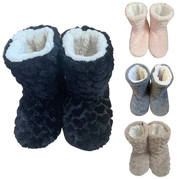 Chaussons Fourrés Montant en Laine pour Femme 1