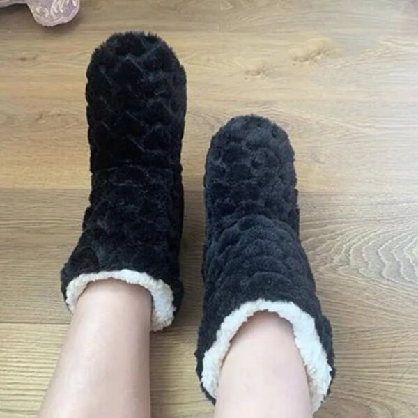 Chaussons Fourrés Montant en Laine pour Femme 4