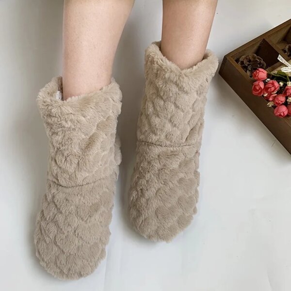 Chaussons Fourrés Montant en Laine pour Femme 2