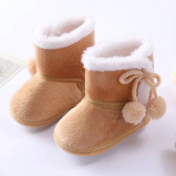 Chausson Bébé Fourré Beige 2