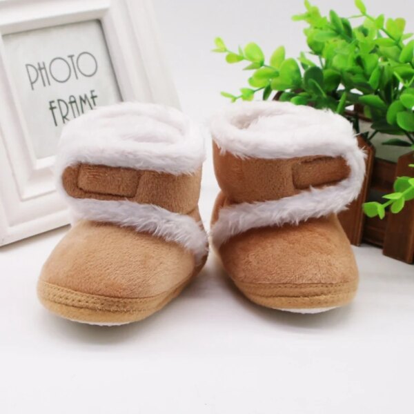 Chausson Bébé Fourré Beige 3