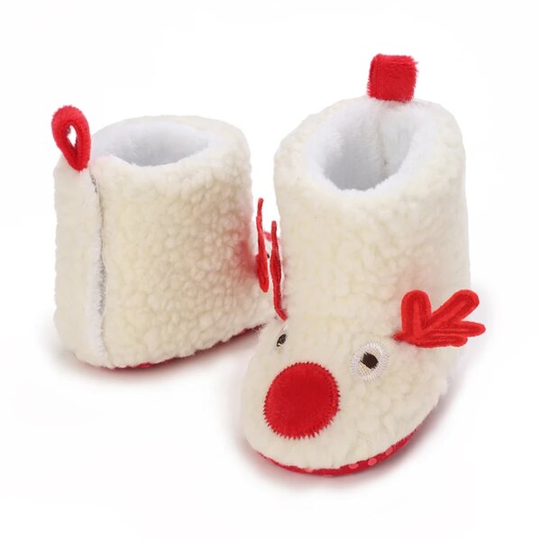 Chaussons Bébé Fourrés Noël 5