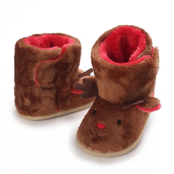 Chaussons Bébé Fourrés Noël 15