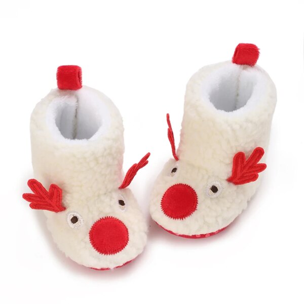 Chaussons Bébé Fourrés Noël 4