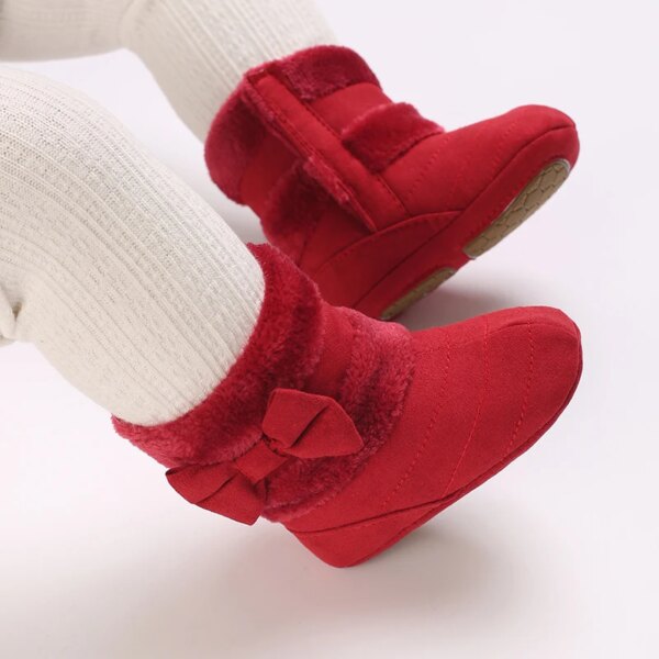 Chaussons Bébé Fourrés Noël 12