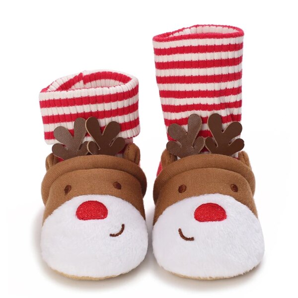 Chaussons Bébé Fourrés Noël 2