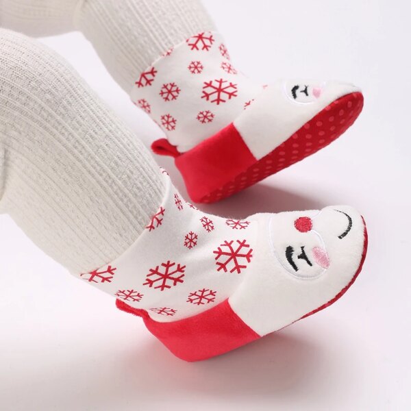 Chaussons Bébé Fourrés Noël 7